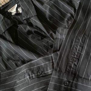 Monroe & Main pinstripe shirt with mid tie size XL